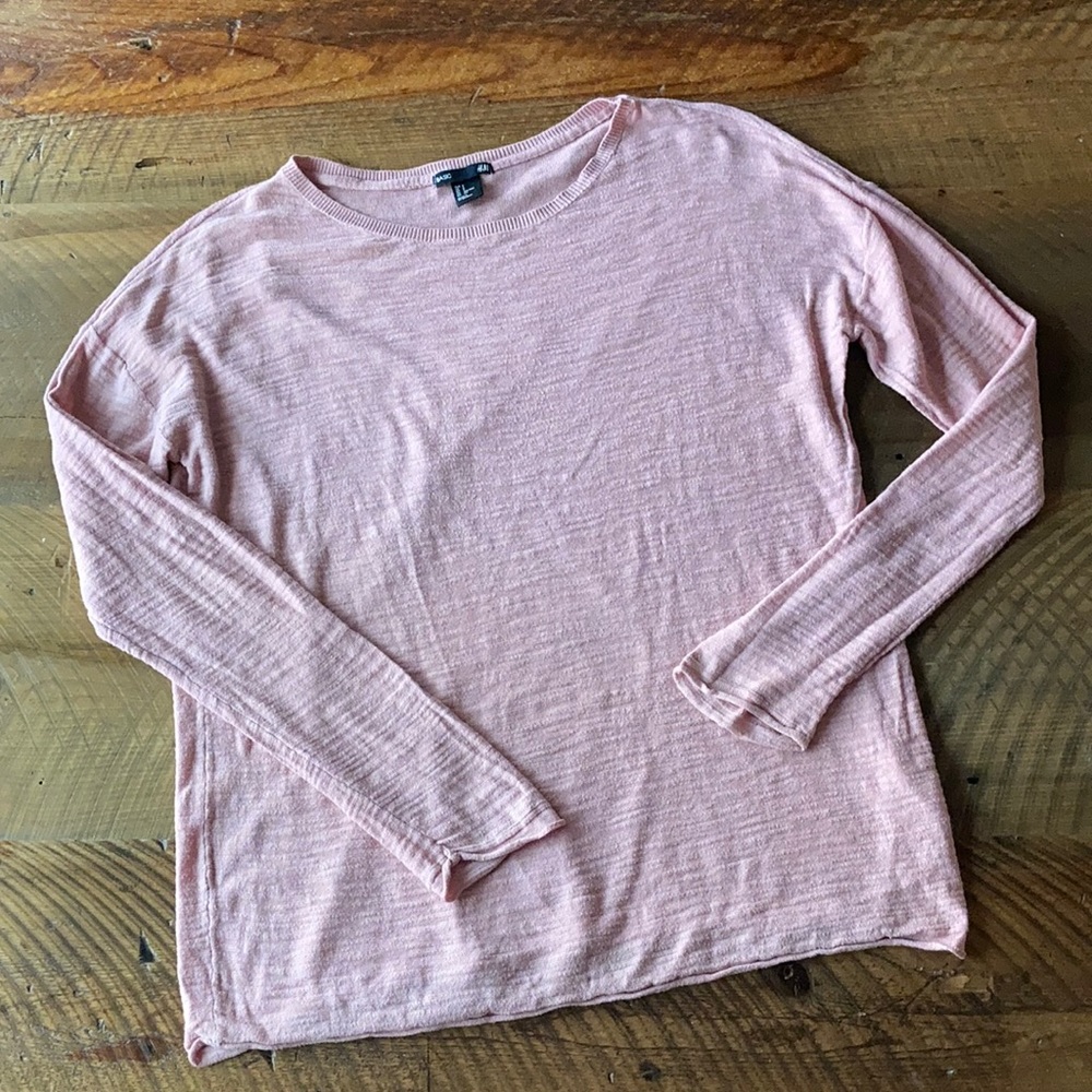 H&M BASIC Blush Pink 100% Cotton Sweater